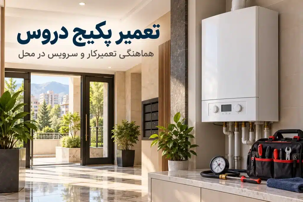 تعمیر پکیج دروس؛ هماهنگی تعمیرکار و سرویس