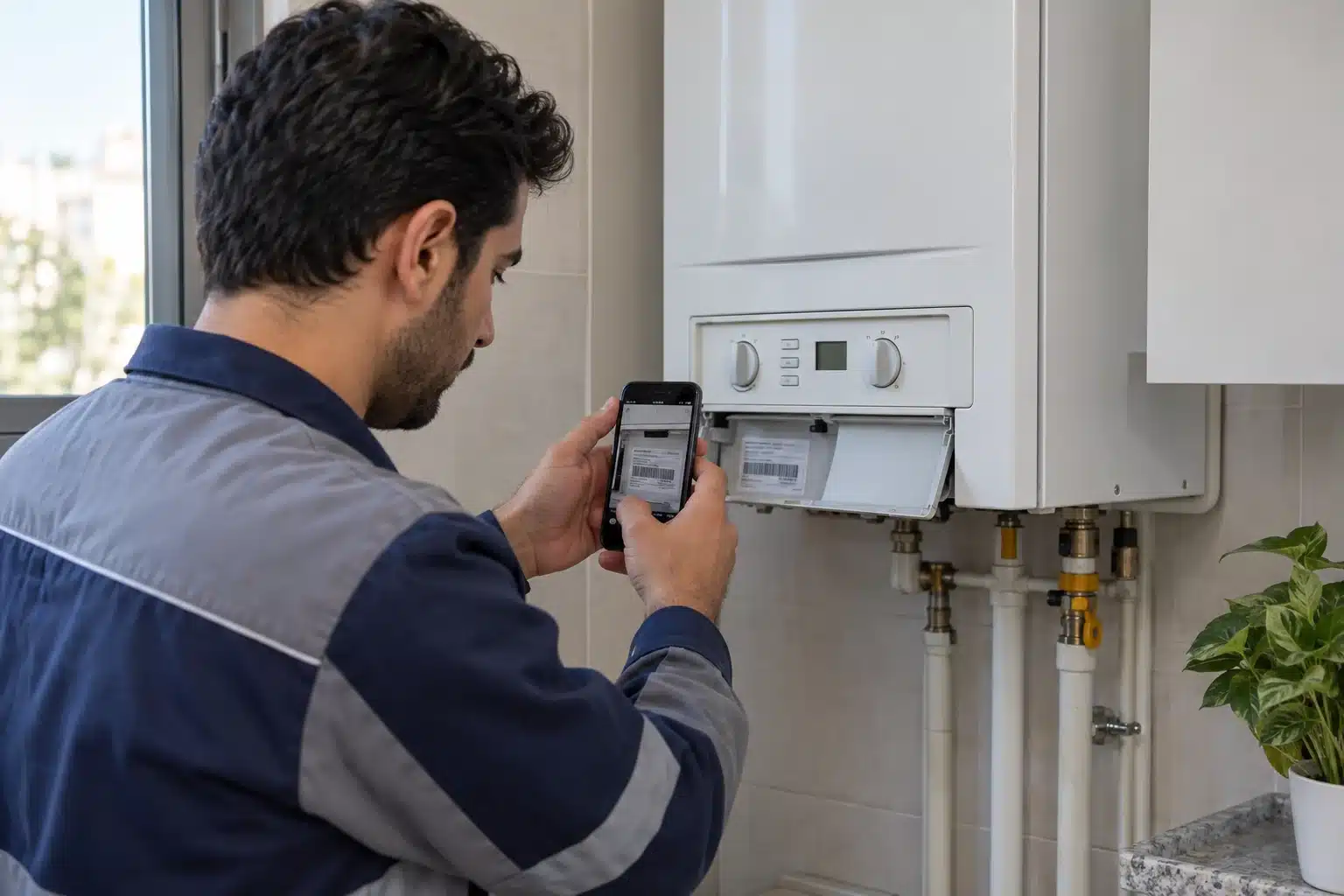 ثبت مدل و سریال پکیج دیواری پیش از عیبیابی